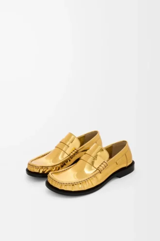 Campo Loafer aus metallischem Kalbsleder in Gold