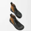 Campo Loafer-Stiefelette aus Kalbsleder und Kalbswildleder Schwarz/Schokolade