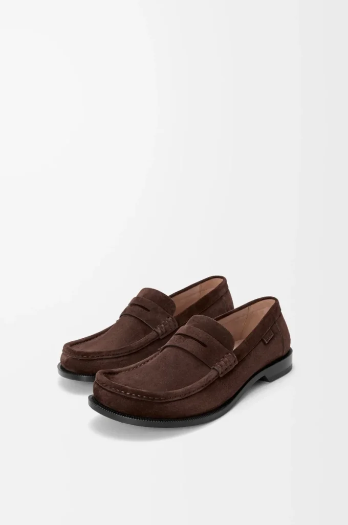 Campo Slipper aus Wildkalbsleder Dunkelbraun