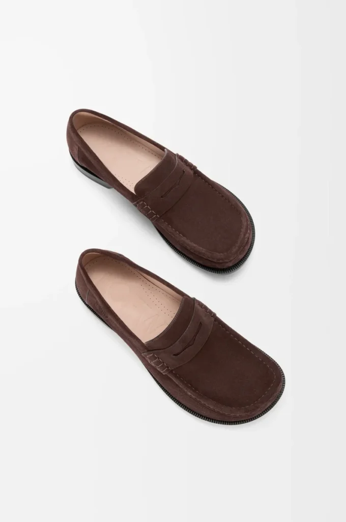 Campo Slipper aus Wildkalbsleder Dunkelbraun