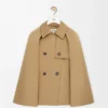Cape-Jacke aus Baumwolle in Beige