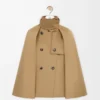 Cape-Jacke aus Baumwolle in Beige