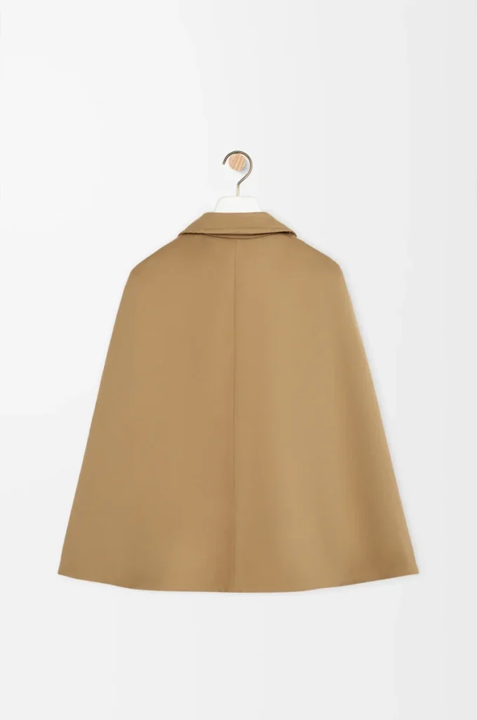 Cape-Jacke aus Baumwolle in Beige