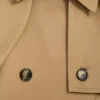 Cape-Jacke aus Baumwolle in Beige