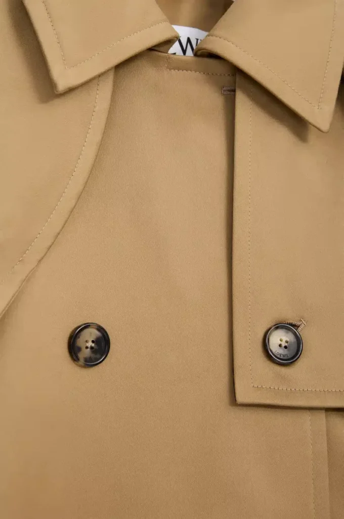 Cape-Jacke aus Baumwolle in Beige
