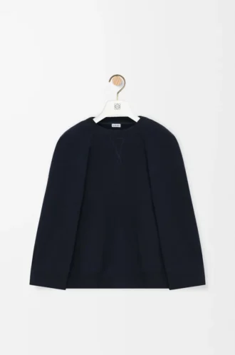 Cape-Sweatshirt aus Baumwollmischung Mitternachtsblau