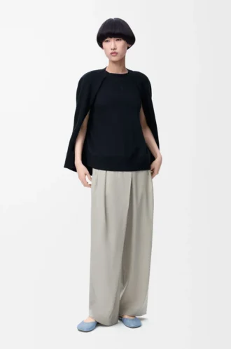 Cape-Sweatshirt aus Baumwollmischung Mitternachtsblau