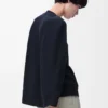 Cape-Sweatshirt aus Baumwollmischung Mitternachtsblau