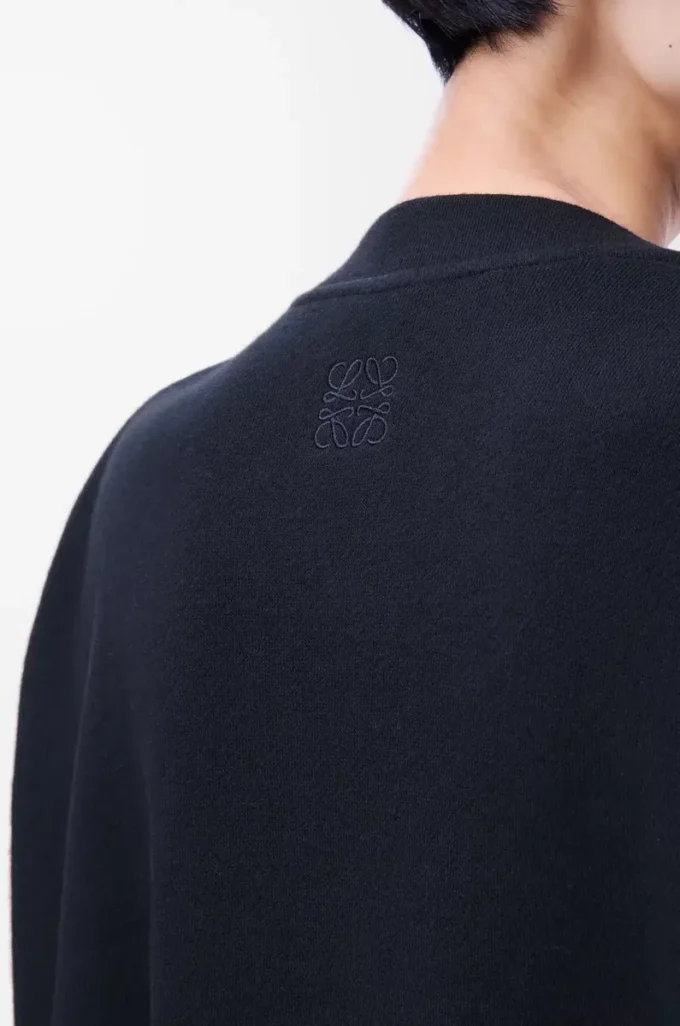 Cape-Sweatshirt aus Baumwollmischung Mitternachtsblau