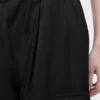 Cargohose aus Baumwolle und Seide Schwarz