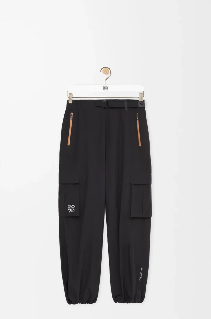 Cargohose aus technischem Shell-Material Schwarz
