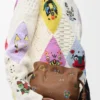 Cats Mini-Clutch Flamenco aus Nappakalbsleder Mokka