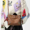 Cats Mini-Clutch Flamenco aus Nappakalbsleder Mokka