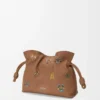 Cats Mini-Clutch Flamenco aus Nappakalbsleder Mokka