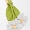 Chamomille-Blumenanhänger aus klassischem Kalbsleder in Weiß/Grün