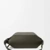 Convertible Sling aus klassischem Kalbsleder in Dunkelkhaki