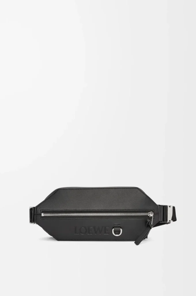 Convertible Sling aus klassischem Kalbsleder Schwarz