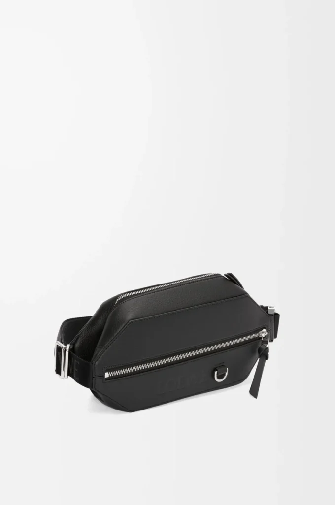 Convertible Sling aus klassischem Kalbsleder Schwarz