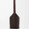 Cubi Crossbody-Tasche aus geschmeidigem genarbtem Kalbsleder in Oxblood