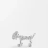 Dackel-Brosche Silber