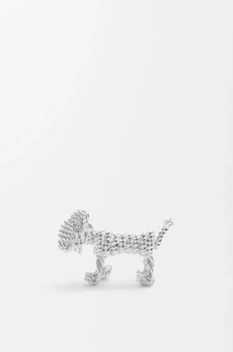 Dackel-Brosche Silber