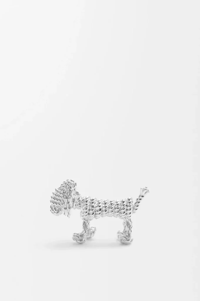Dackel-Brosche Silber