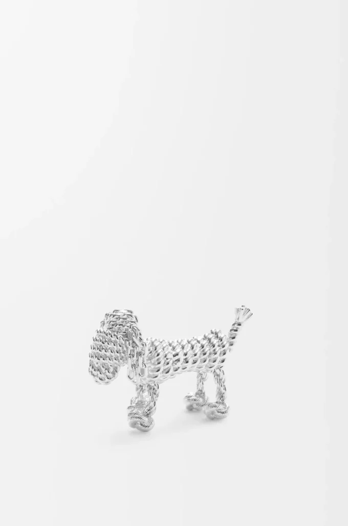 Dackel-Brosche Silber