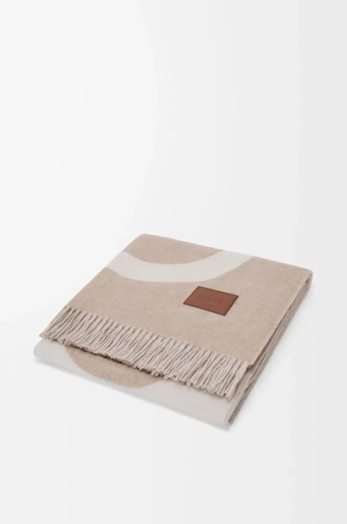 Decke aus Wolle und Kaschmir Beige/Ecru