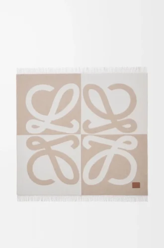Decke aus Wolle und Kaschmir Beige/Ecru