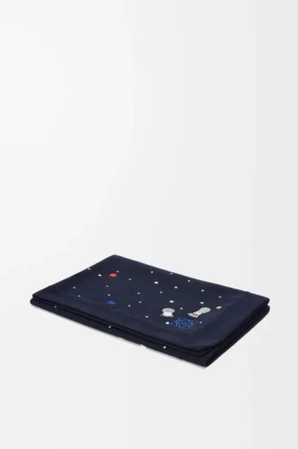 Deep Sea Decke aus Kaschmir Navy/Multicolor