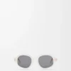 Delta Slim Sonnenbrille Milchig-elfenbeinfarben