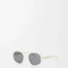 Delta Slim Sonnenbrille Milchig-elfenbeinfarben