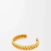Dünnes geflochtenes Armband aus Sterlingsilber Gold