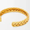 Dünnes geflochtenes Armband aus Sterlingsilber Gold