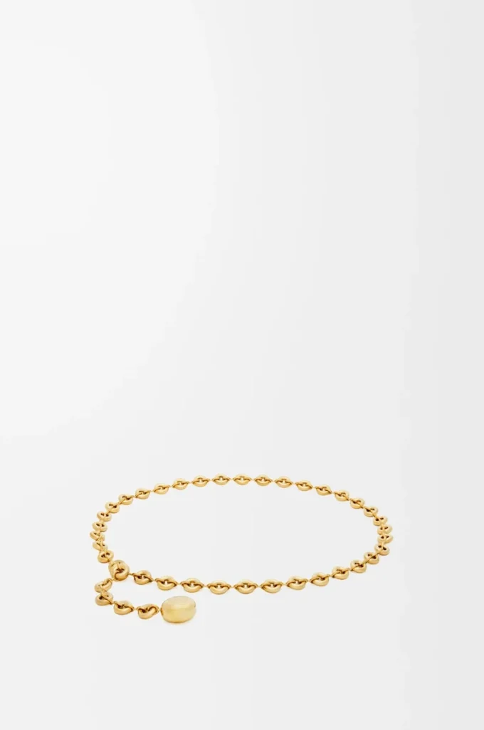 Donut-Kettengürtel aus Messing Gold