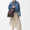 Drapierte Jacke aus Denim in Indigo Blue