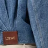 Drapierte Jacke aus Denim in Indigo Blue