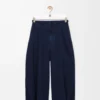 Drapierte Jeans aus Denim Dunkelindigo
