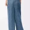 Drapierte Jeans aus Denim Indigo Blue