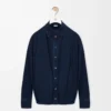 Drapiertes Hemd aus Denim in Dunkelindigo