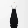Drapiertes Kleid aus Seide in Schwarz