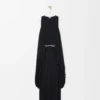 Drapiertes Kleid aus Seide in Schwarz