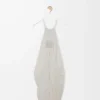 Drapiertes Kleid aus Seide Weiß