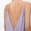 Drapiertes Kleid aus Viskose Lila