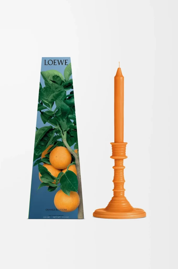 Duftkerzenhalter mit Orangenblütenwachs Helle Mandarine