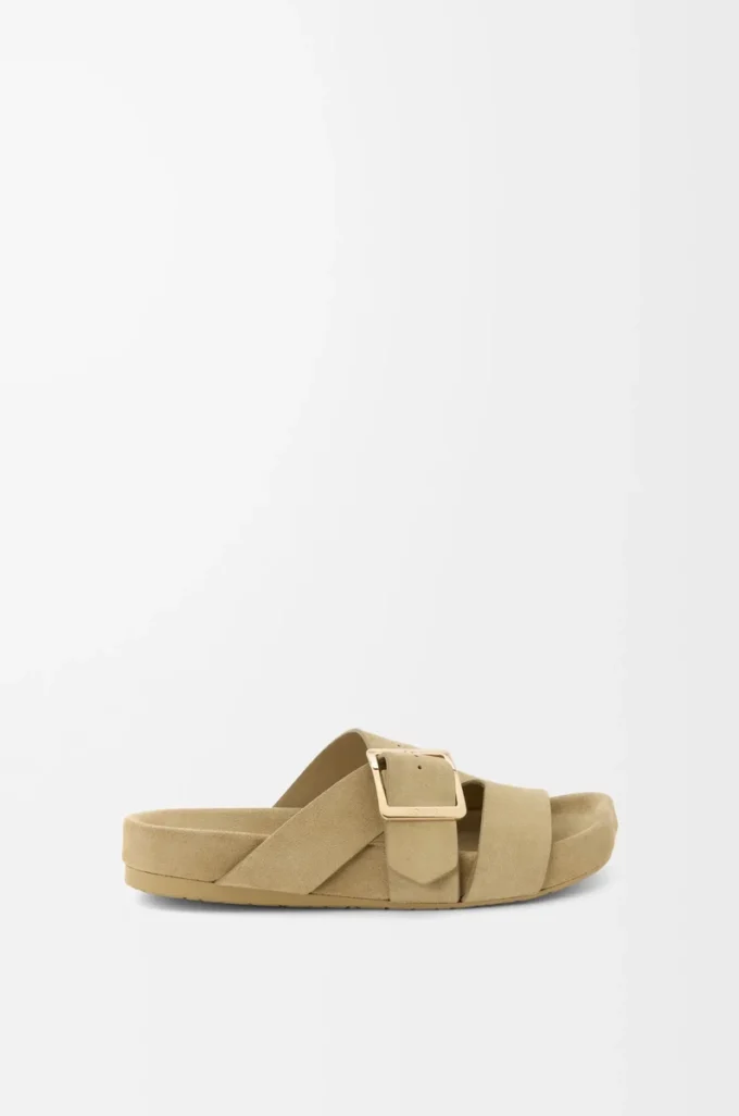 Ease Buckle Slide aus Wildleder Sahara