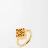 Einzelner Anagram-Ring aus Sterlingsilber Gold