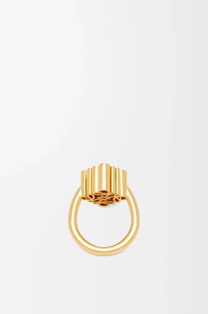 Einzelner Anagram-Ring aus Sterlingsilber Gold
