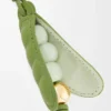 Erbsenschoten-Anhänger aus klassischem Kalbsleder in Spring Green/Spring Jade