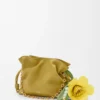 Tulpenanhänger aus klassischem Kalbsleder Gelb